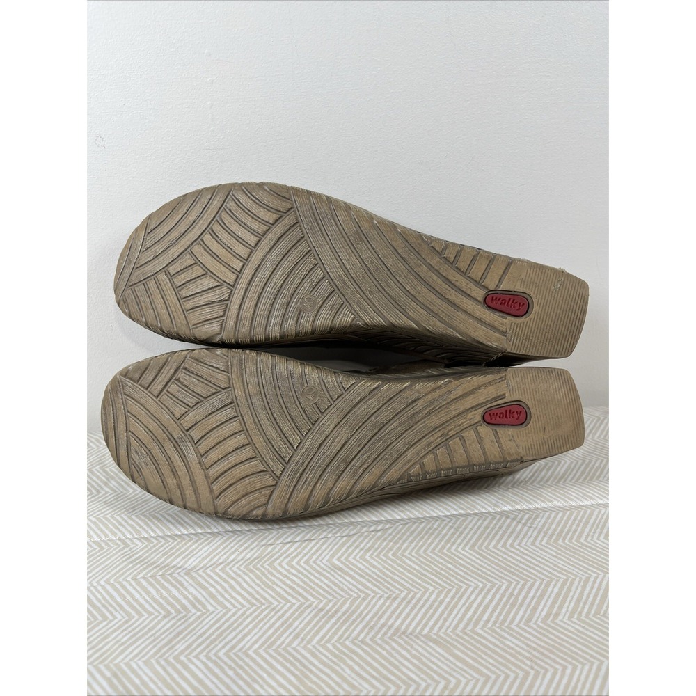 Wolky Women's Fogo Brown Leather Lace-Up Wedge Sandals Sz 40 9.5 Minimalistic - Picture 8 of 15